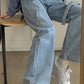 High Waist Cute Sashes Bow Long Jeans Pants