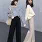 High Waist Loose Knitted Office Long Pants