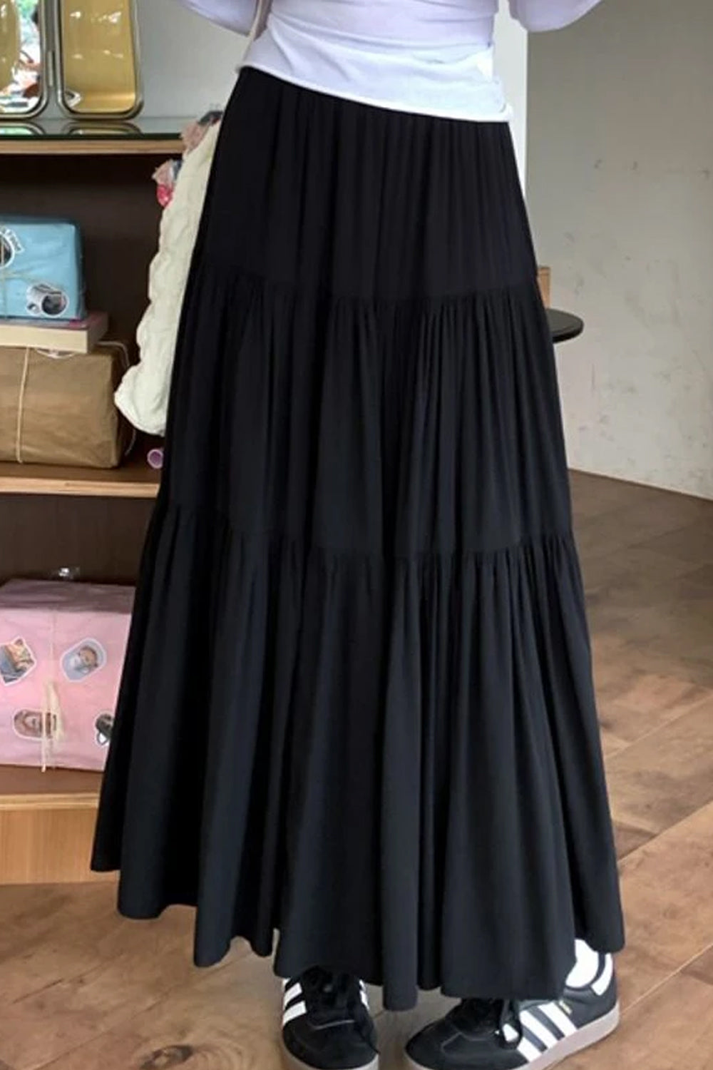 Casual A-Line Long Midi Skirts