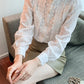 Long Sleeve High Collar Lace Blouse Shirt