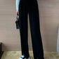 High Waist Long Office Velvet Pants