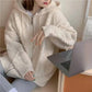 Long Sleeve Hooded Knitted Cardigan Sweater