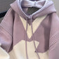 Loose Hooded Purple Sweater