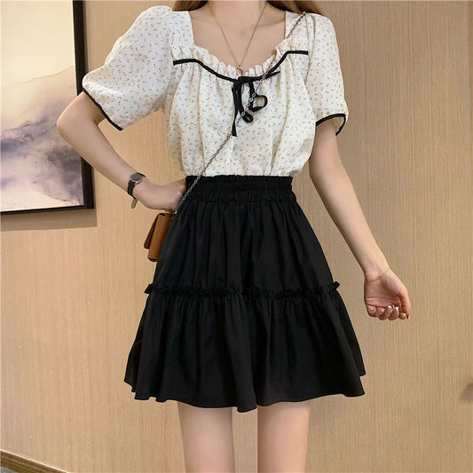 High Waist Cute Pleated Mini Skirts