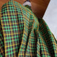 Vintage Green Plaid Office Long Skirt