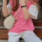 V-Neck Sleeveless Pink Vest Sweater