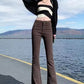 High Waist Long Skinny Flare Jeans Pants