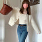 Long Sleeve O-Neck Elegant Cardigan Sweater