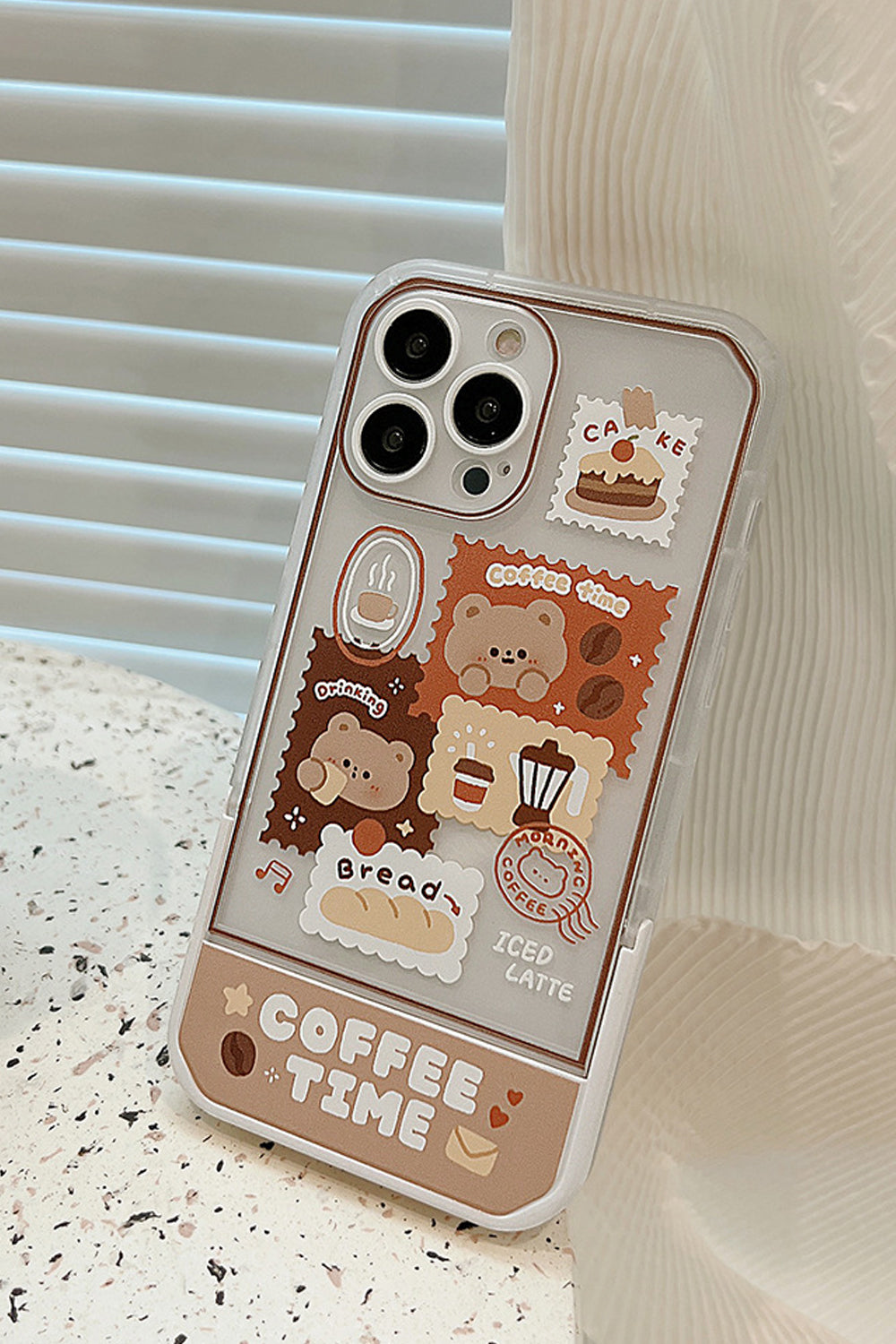 Retro Coffee Bear Case For iPhone