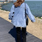 Loose Basic Blue Denim Jeans Jacket