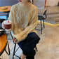 Vintage Classic Solid O-Neck Sweater