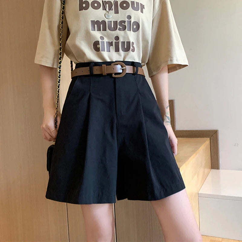 High Waist Basic Colors Shorts Pants