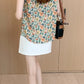 Sleeveless Floral Pattern Blouse Shirt