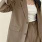 Two Piece Long Sleeve Blazers Set With Long Pants