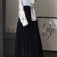 High Waist Solid Colors Long Pleated Skirts