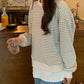 Long Sleeve Loose Thin Striped Sweatshirt