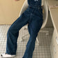 Vintage Loose Wide Leg Blue Denim Jumpsuits