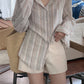 Long Sleeve Retro Striped Casual Blouse Shirts