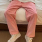 Hip Hop Pink Color Long Jeans Pants