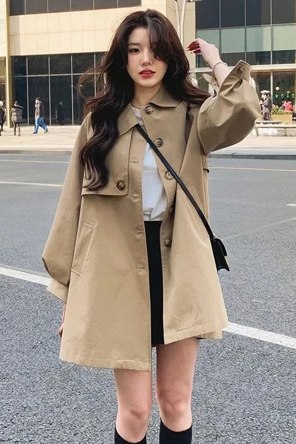 Long Sleeve Classic Trench Coat Jacket