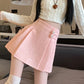 High Waist Sequined Pleated Mini Skirts