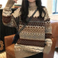 Loose Retro Pattern Knitted Sweater