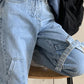 High Waist Cute Sashes Bow Long Jeans Pants