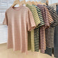 Short Sleeve Colors Striped Shirts