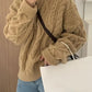 Loose O-Neck Thick Retro Knitted Sweater
