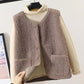 Retro Sleeveless Thick Fleece Warm Vest Sweater