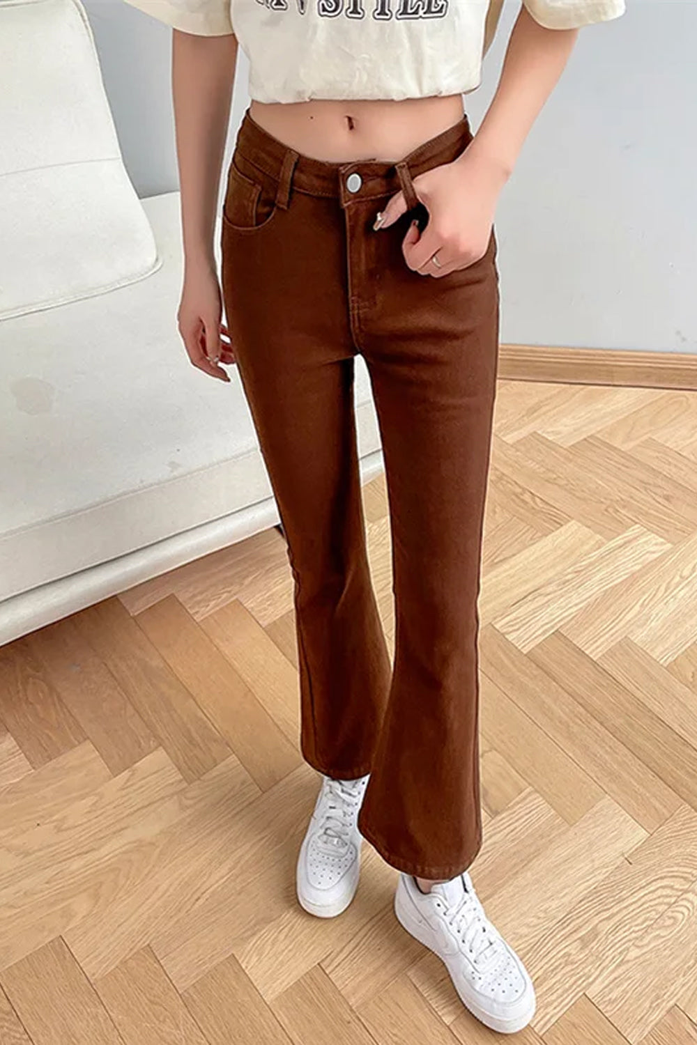 High Waist Long Skinny Stretchy Ankle Jeans Pants