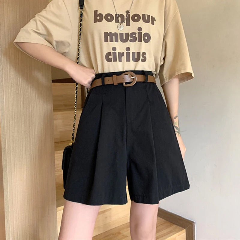 High Waist Basic Colors Shorts Pants