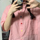 Short Sleeve Pink Plaid Cute Blouse Shirts