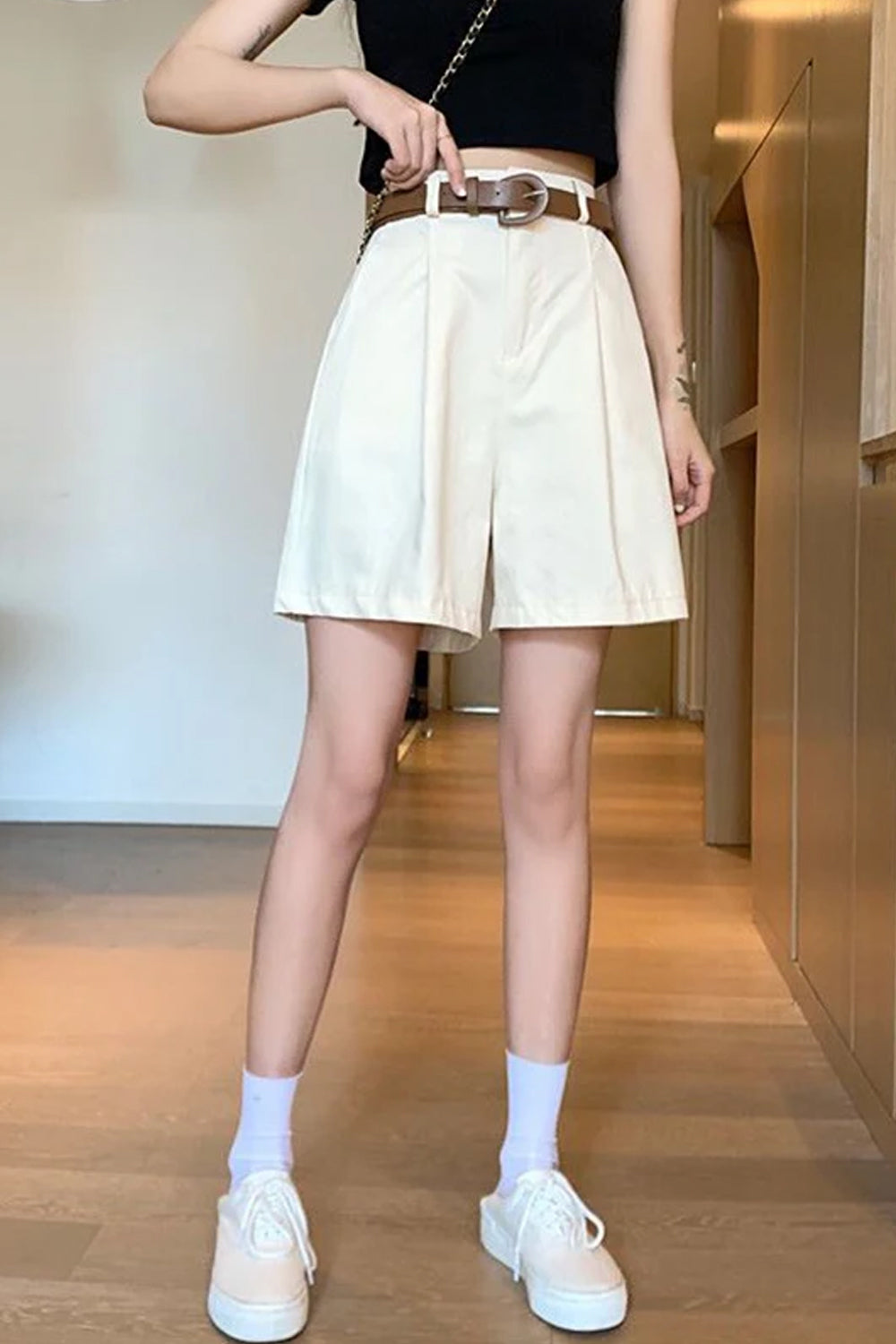 High Waist Basic Colors Shorts Pants