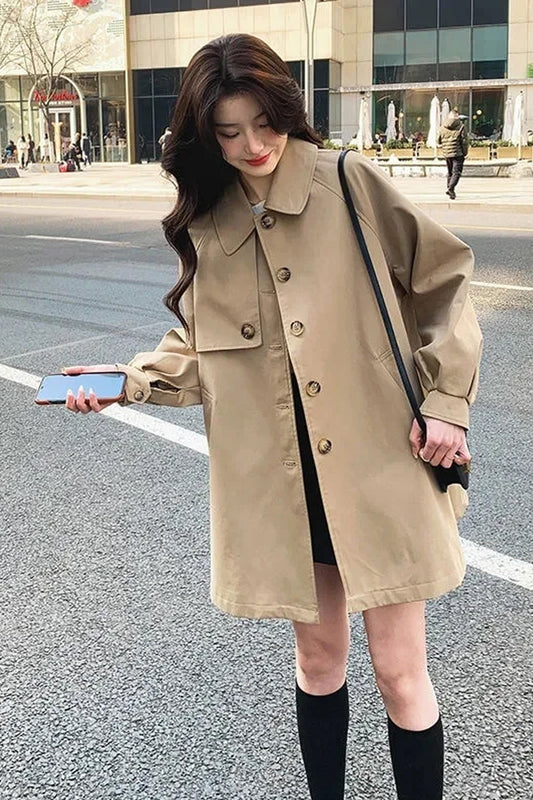 Long Sleeve Classic Trench Coat Jacket