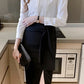 Long Sleeve High Neck Irregular Blouse Shirt