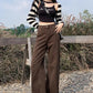 High Waist Dark Colors Casual Jeans Pants