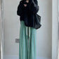 Loose Stylish Striped Long Woolen Pants