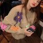 Casual 3D Flowers Knitted Sweater