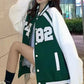 Retro Number Embroidered Baseball Jacket