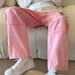 Hip Hop Pink Color Long Jeans Pants