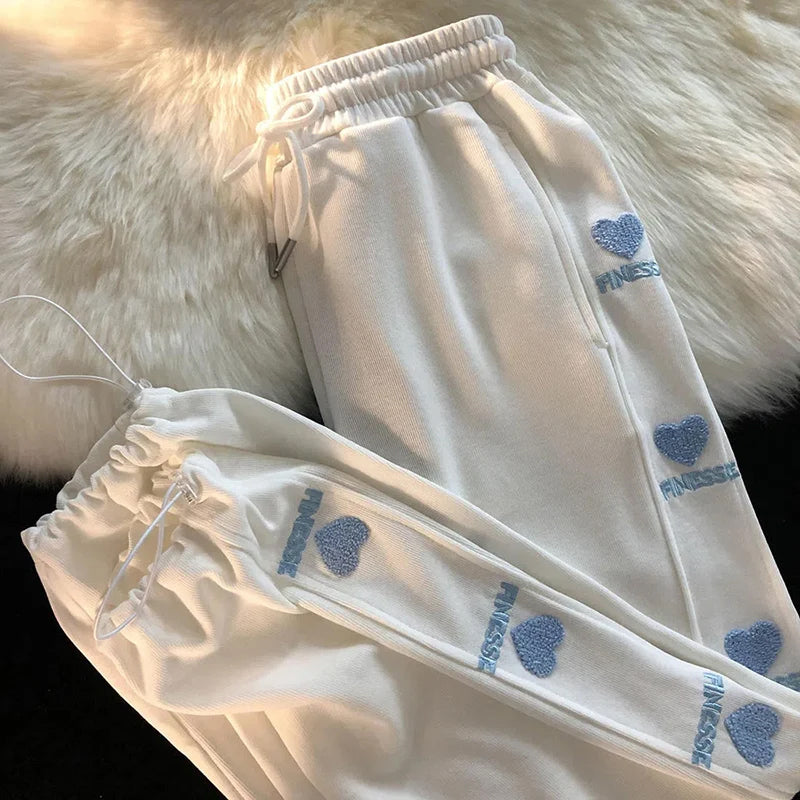 Love Embroidered Jogging Sweatpants