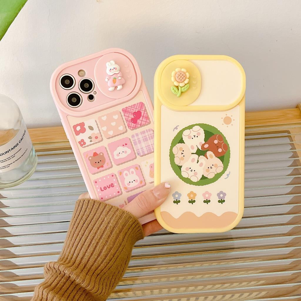 Cute Animals Pattern With Camera Protection Case For iPhone