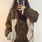 Retro Geometric Pattern Corduroy Jacket