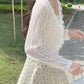 Long Sleeve Lace Bow Ruffles Shirts