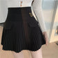 High Waist Slim Pleated Mini Skirts