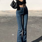 High Waist Long Skinny Flare Jeans Pants