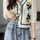 Flowers Embroidered Crochet Blouse Shirt