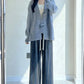 Loose Stylish Striped Long Woolen Pants