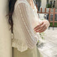 Long Sleeve Lace Bow Ruffles Shirts